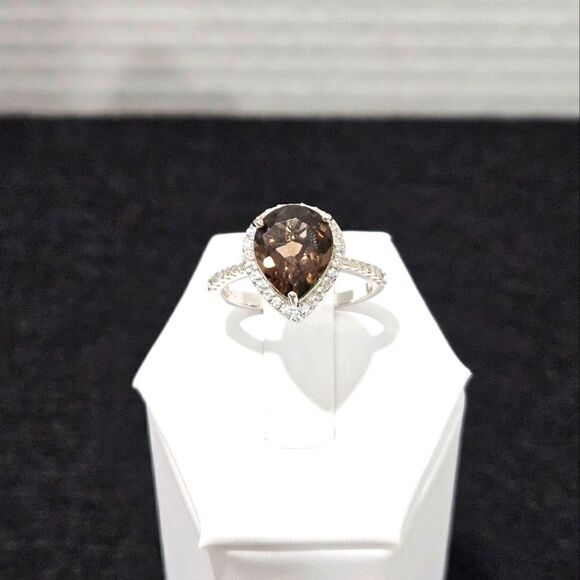 NWOT, Smokey quartz in 925 Sterling Silver - Picture 1 of 6